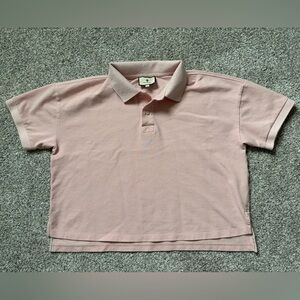 Tuckernuck Light Pink cropped polo